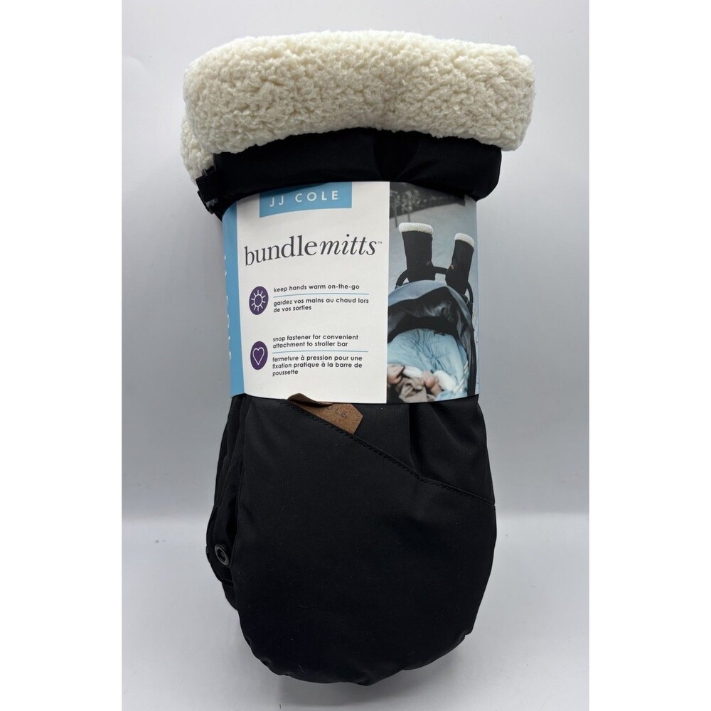 JJ Cole BundleMitts Black Winter Stroller Hand Muff Attachment New NIP - Picture 1 of 8